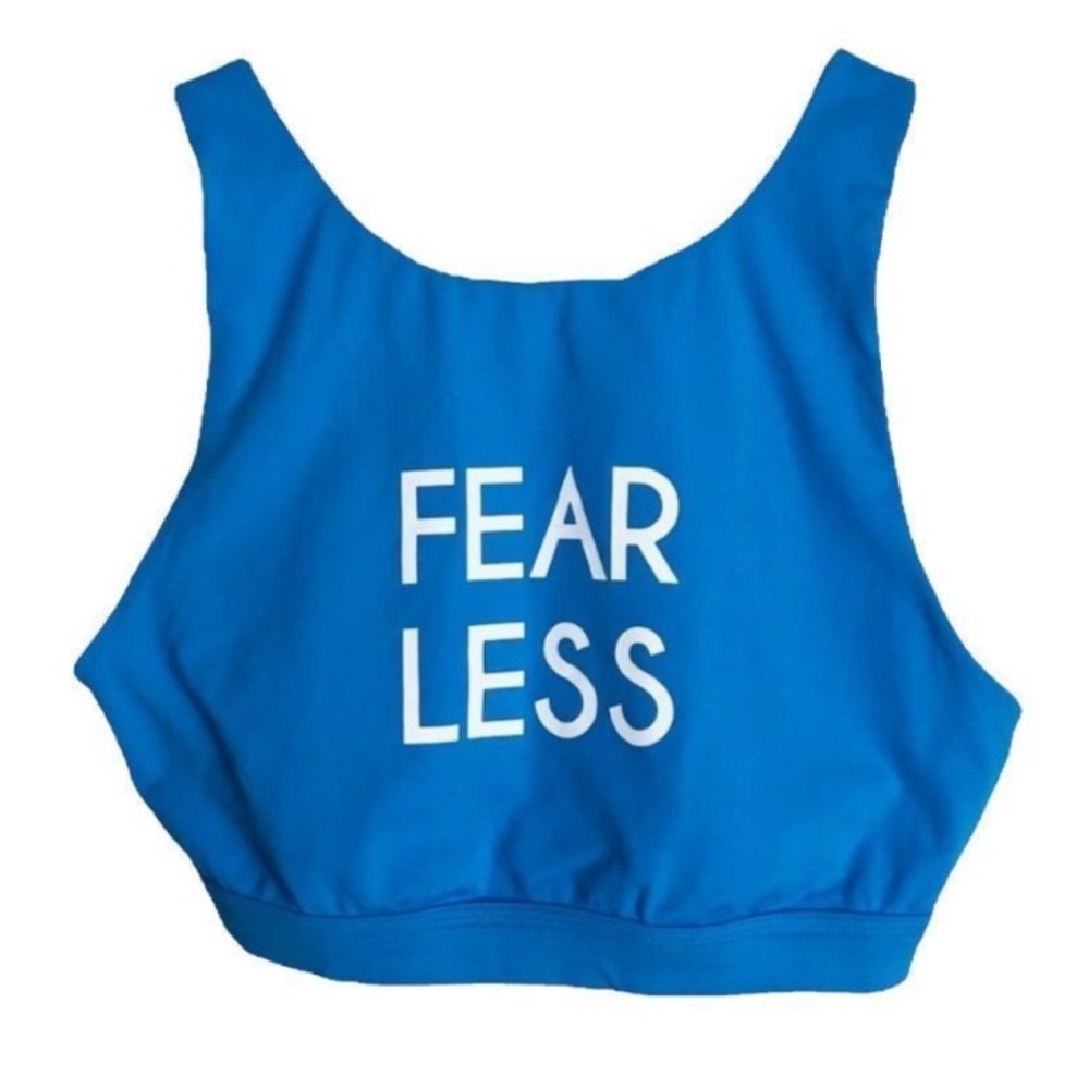 4/$45 Aerie Blue Open Back Fearless Sports Bra size Large